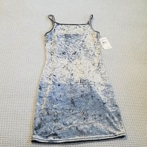 billabong grey crush velvet slim dress